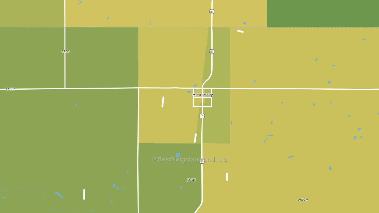 73742, OK block-group voter-turnout map