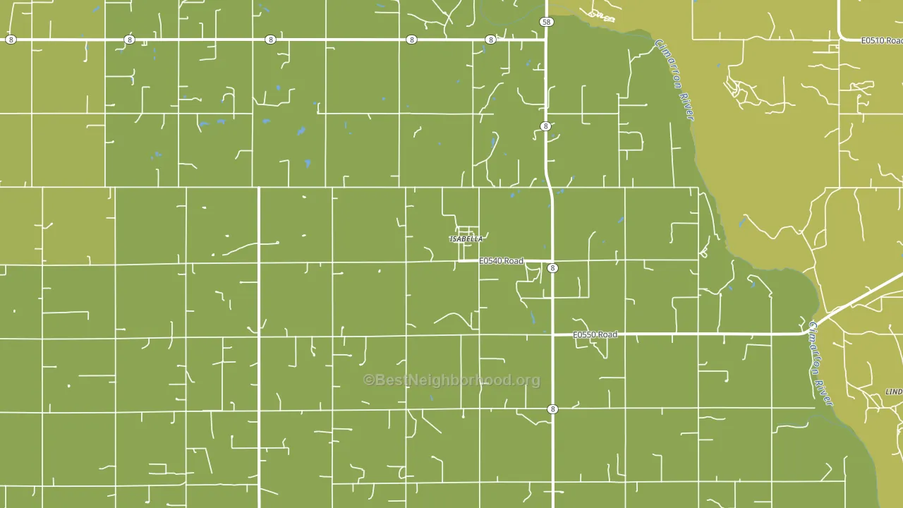 73747, OK block-group voter-turnout map