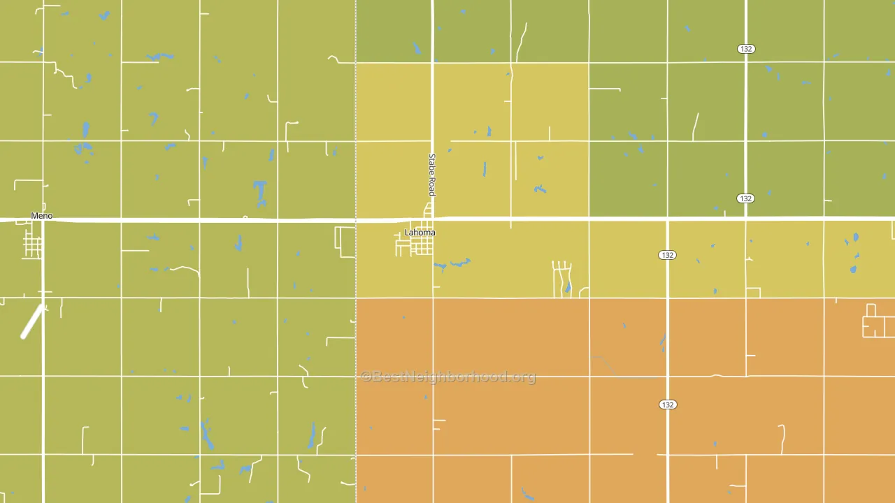 73754, OK block-group voter-turnout map