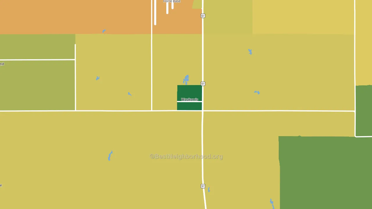 73773, OK block-group voter-turnout map