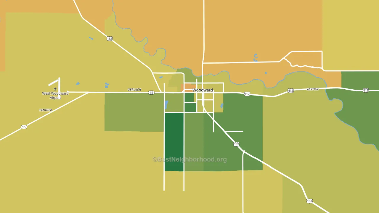 73801, OK block-group voter-turnout map