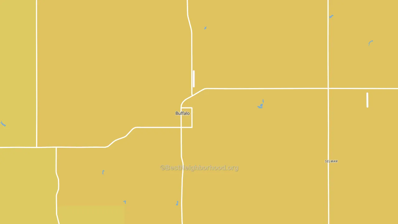 73834, OK block-group voter-turnout map