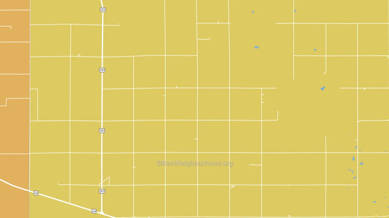 73855, OK block-group voter-turnout map