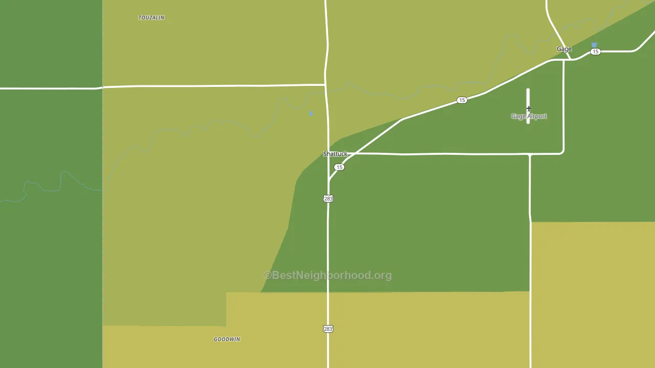 73858, OK block-group voter-turnout map