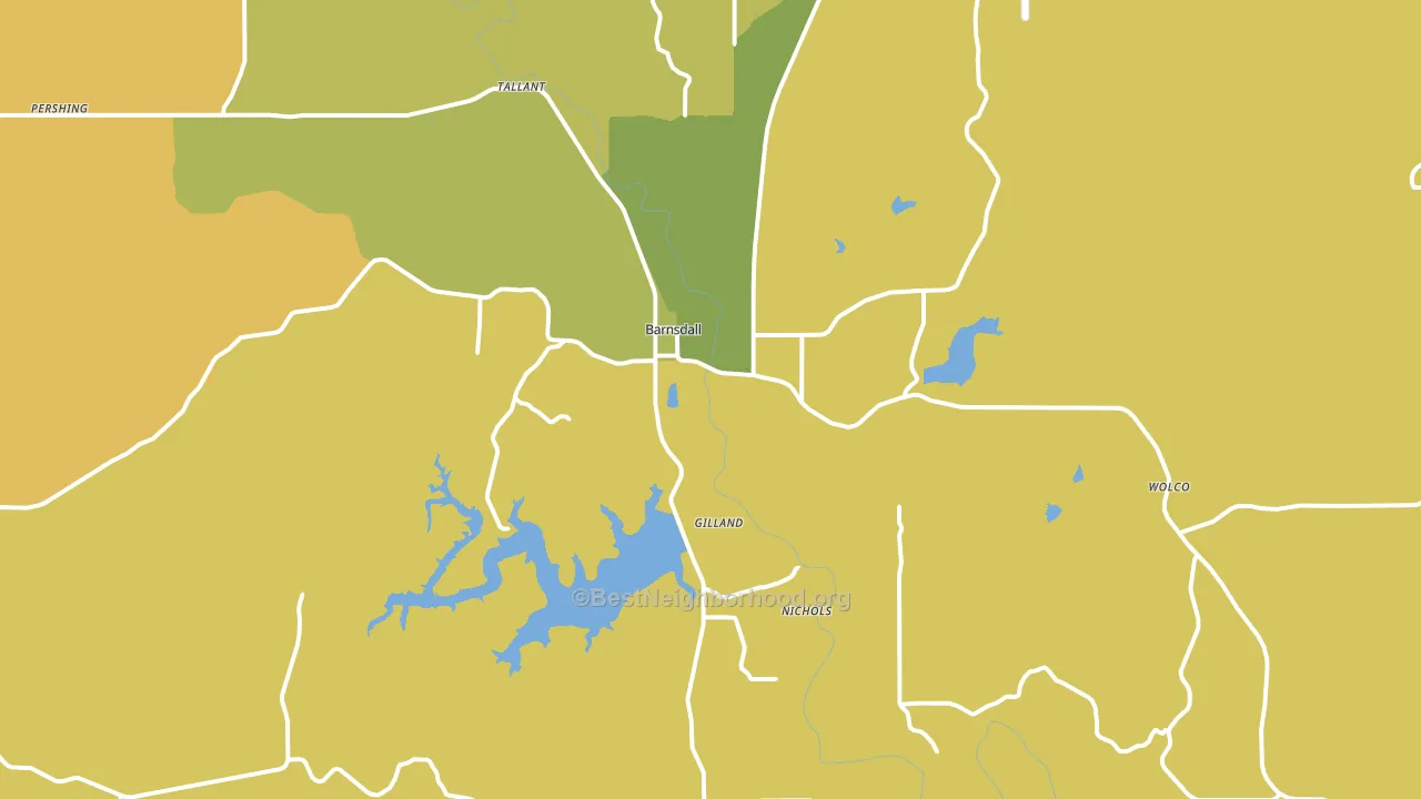 74002, OK block-group voter-turnout map