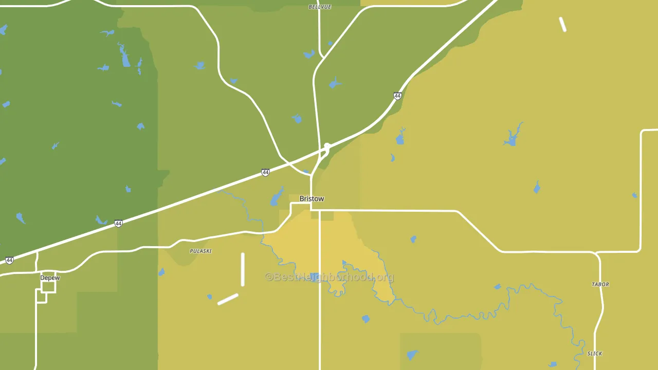 74010, OK block-group voter-turnout map