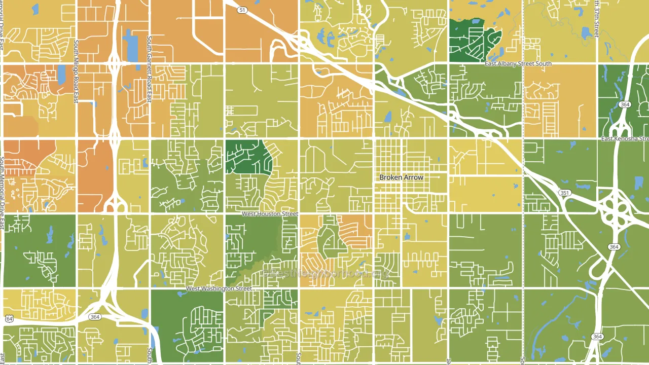 74012, OK block-group voter-turnout map