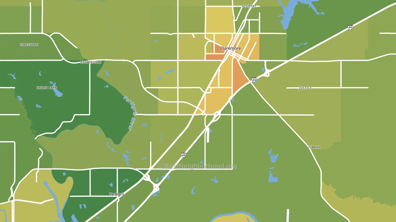 74019, OK block-group voter-turnout map