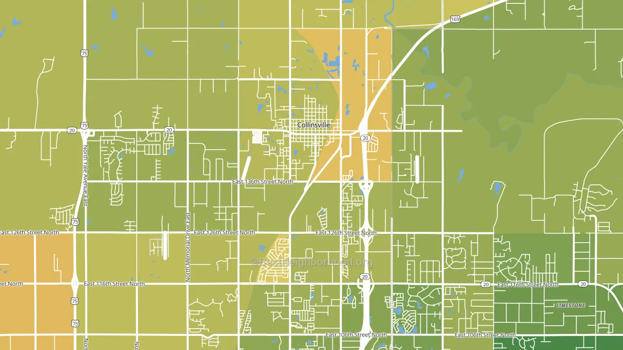 74021, OK block-group voter-turnout map