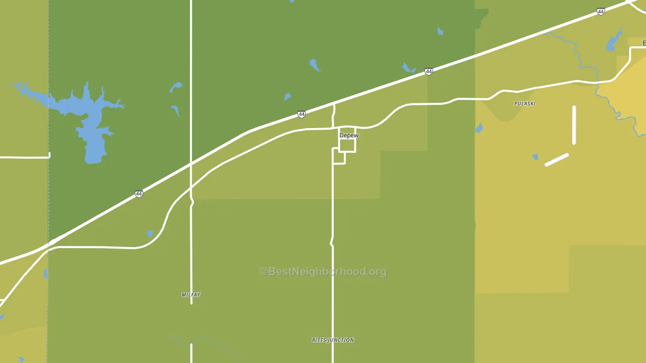 74028, OK block-group voter-turnout map