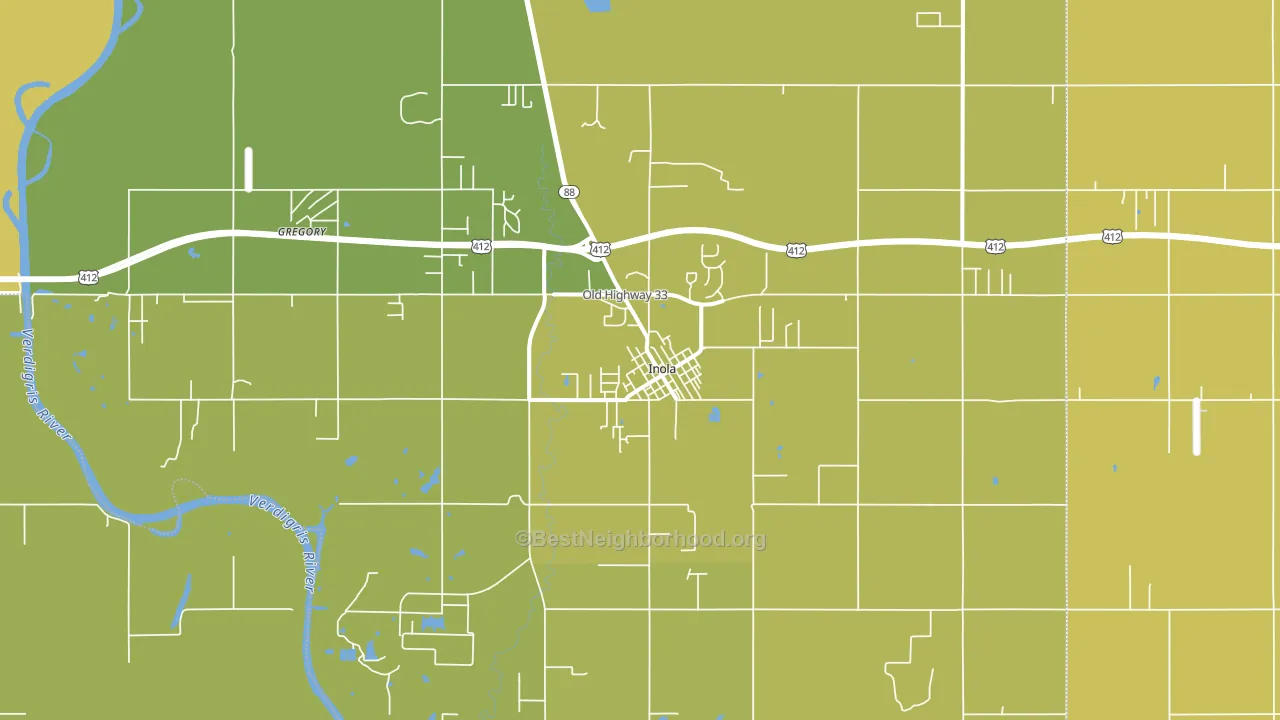 74036, OK block-group voter-turnout map