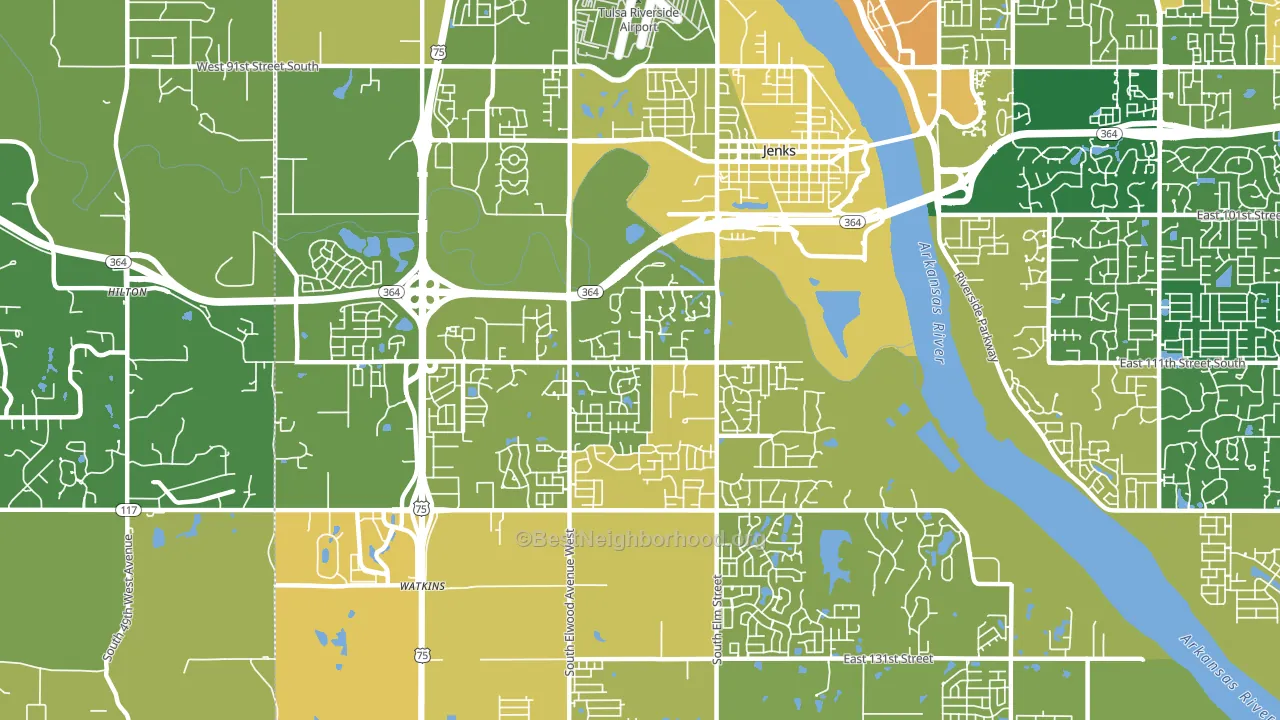 74037, OK block-group voter-turnout map
