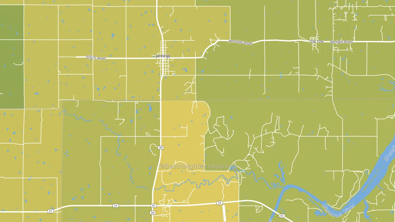 74038, OK block-group voter-turnout map