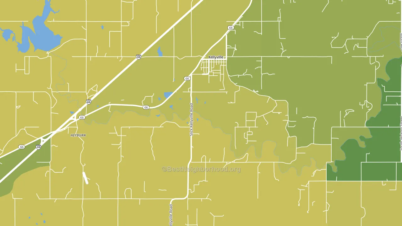 74039, OK block-group voter-turnout map