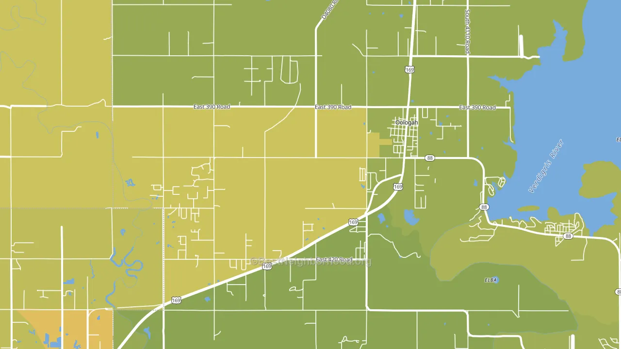 74053, OK block-group voter-turnout map