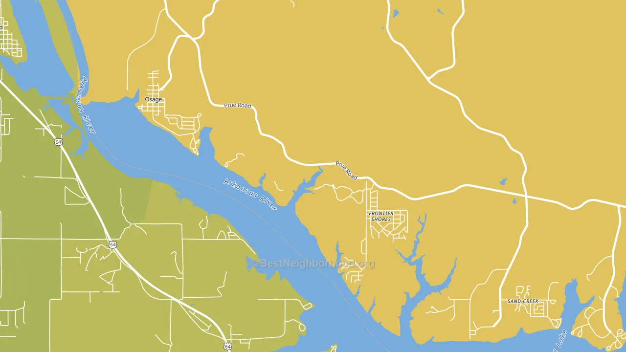 74054, OK block-group voter-turnout map