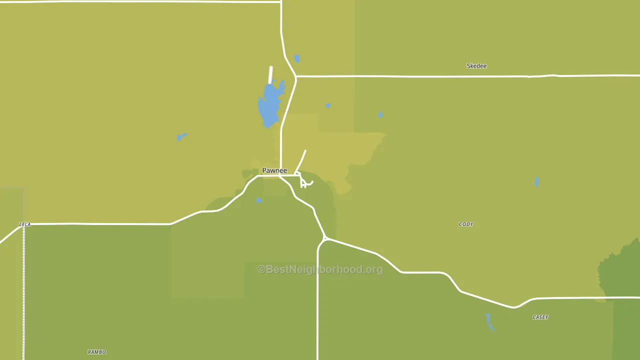 74058, OK block-group voter-turnout map