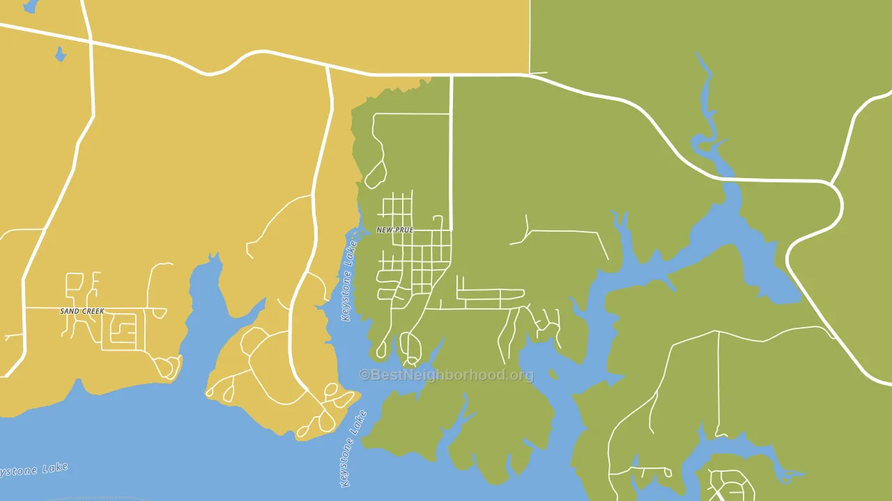 74060, OK block-group voter-turnout map