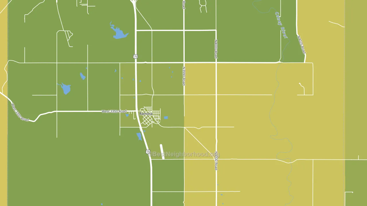 74061, OK block-group voter-turnout map