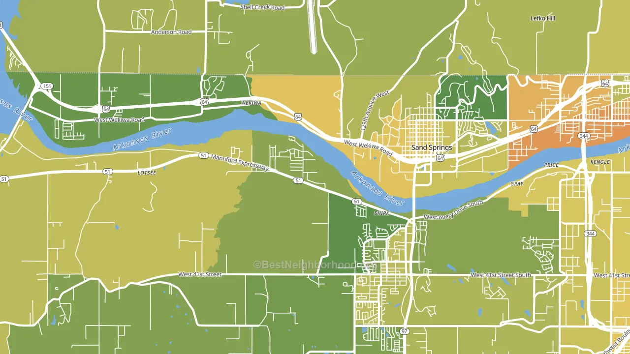 74063, OK block-group voter-turnout map