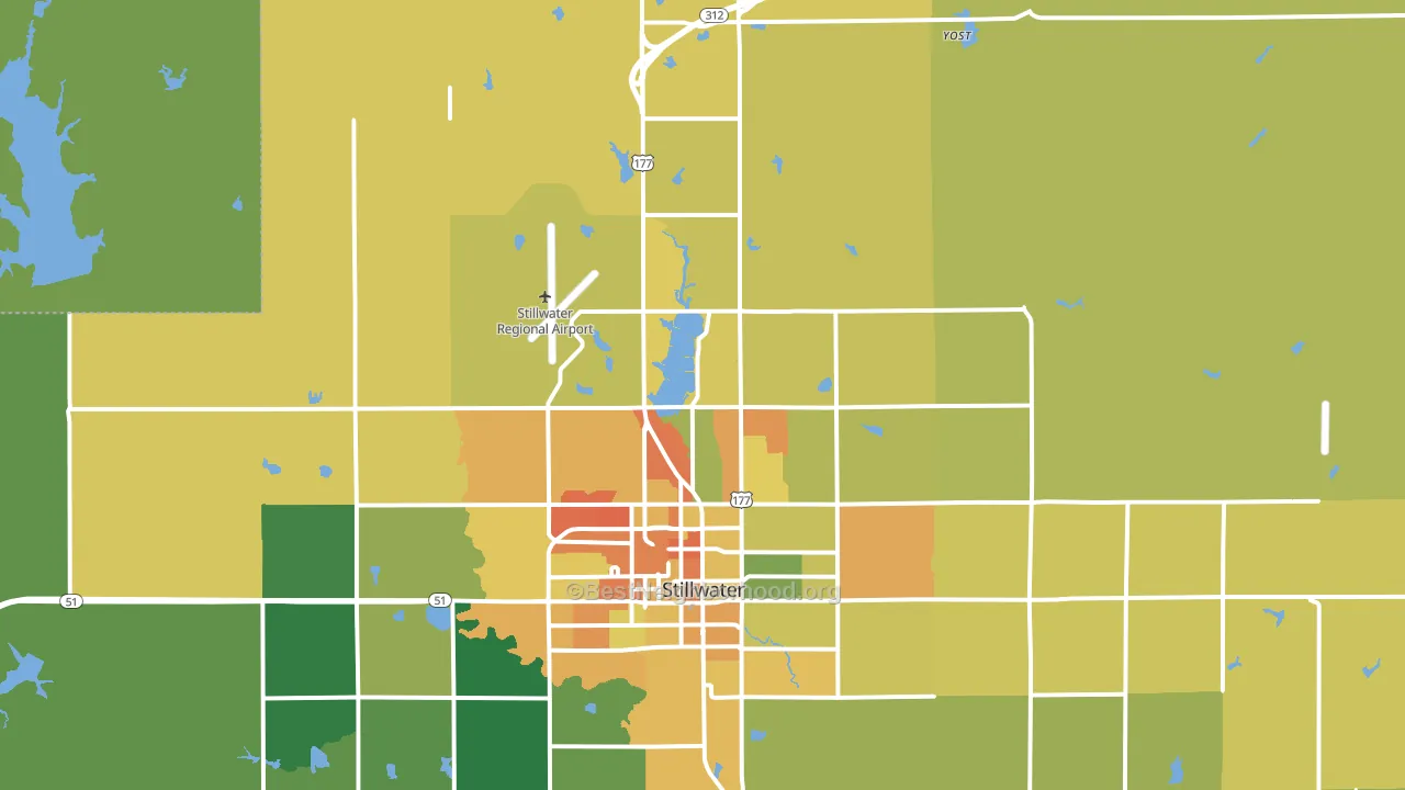 74075, OK block-group voter-turnout map