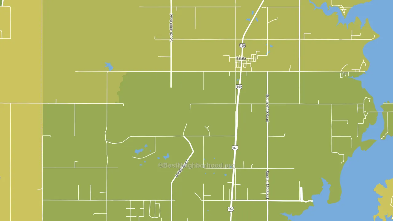 74080, OK block-group voter-turnout map