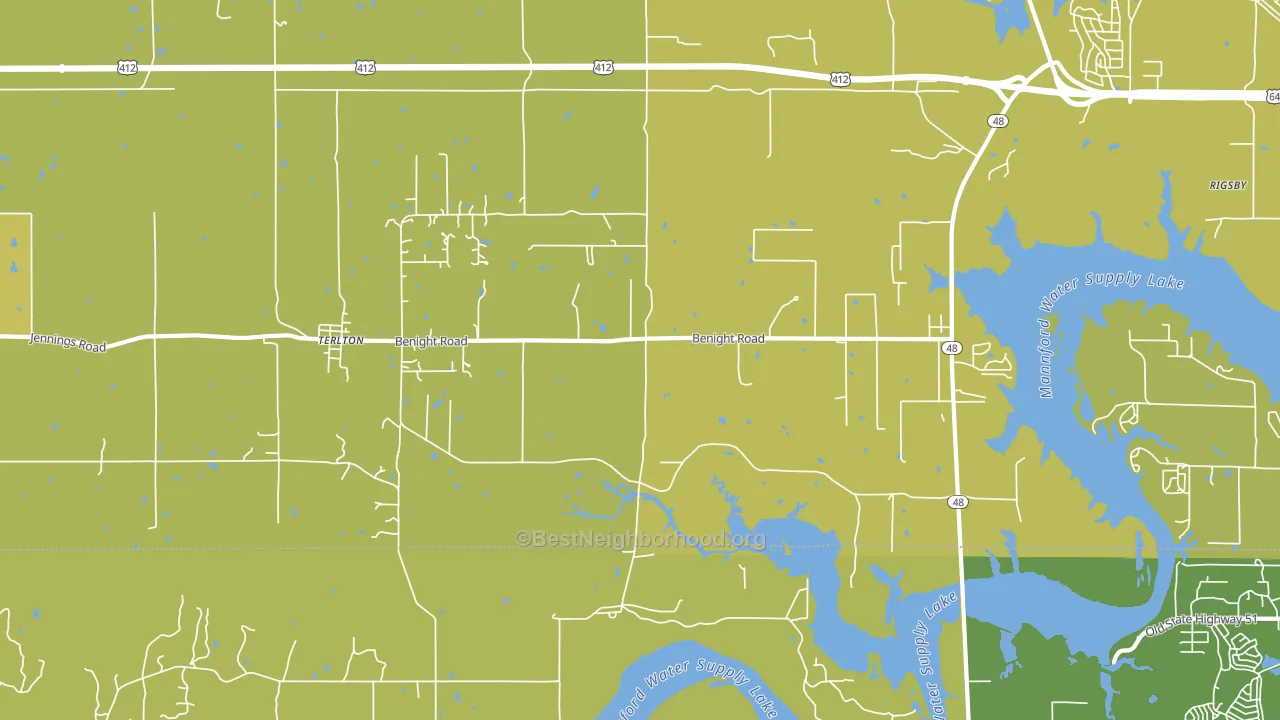 74081, OK block-group voter-turnout map