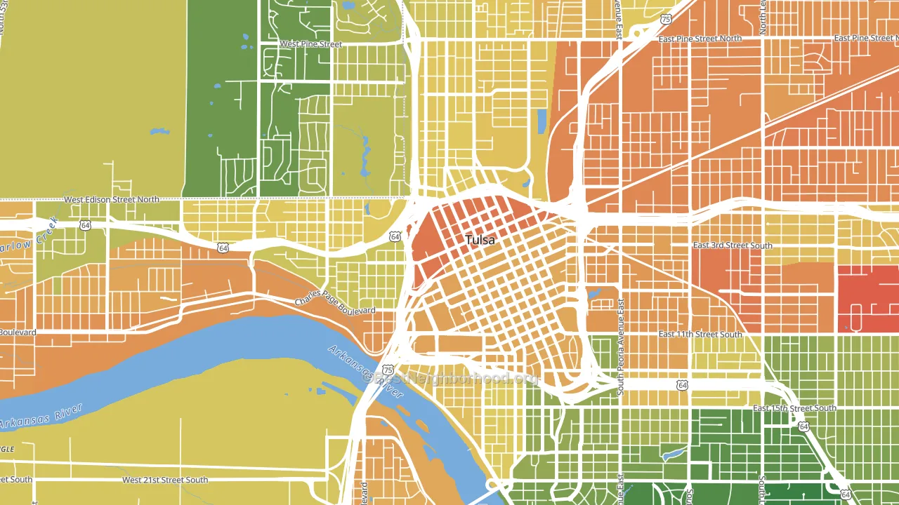 74103, OK block-group voter-turnout map