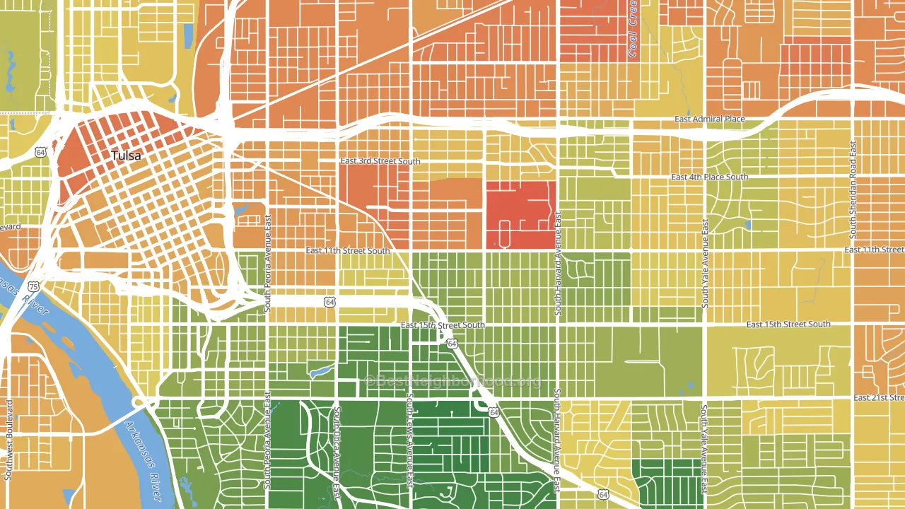 74104, OK block-group voter-turnout map