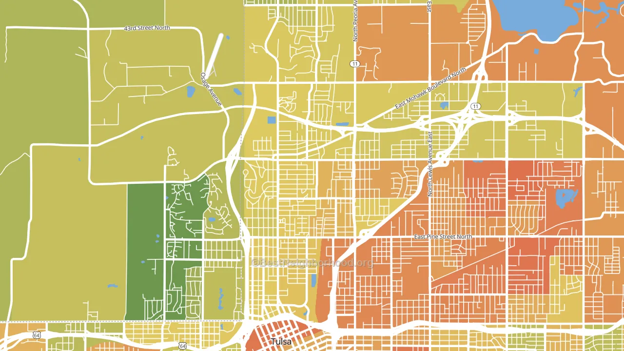 74106, OK block-group voter-turnout map