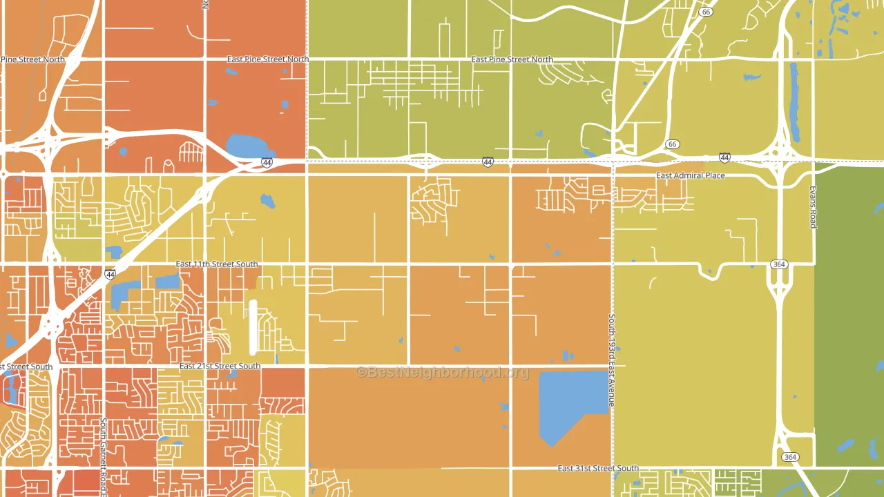 74108, OK block-group voter-turnout map