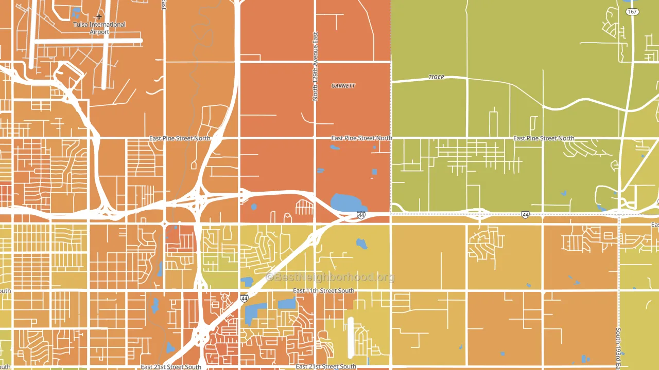 74116, OK block-group voter-turnout map