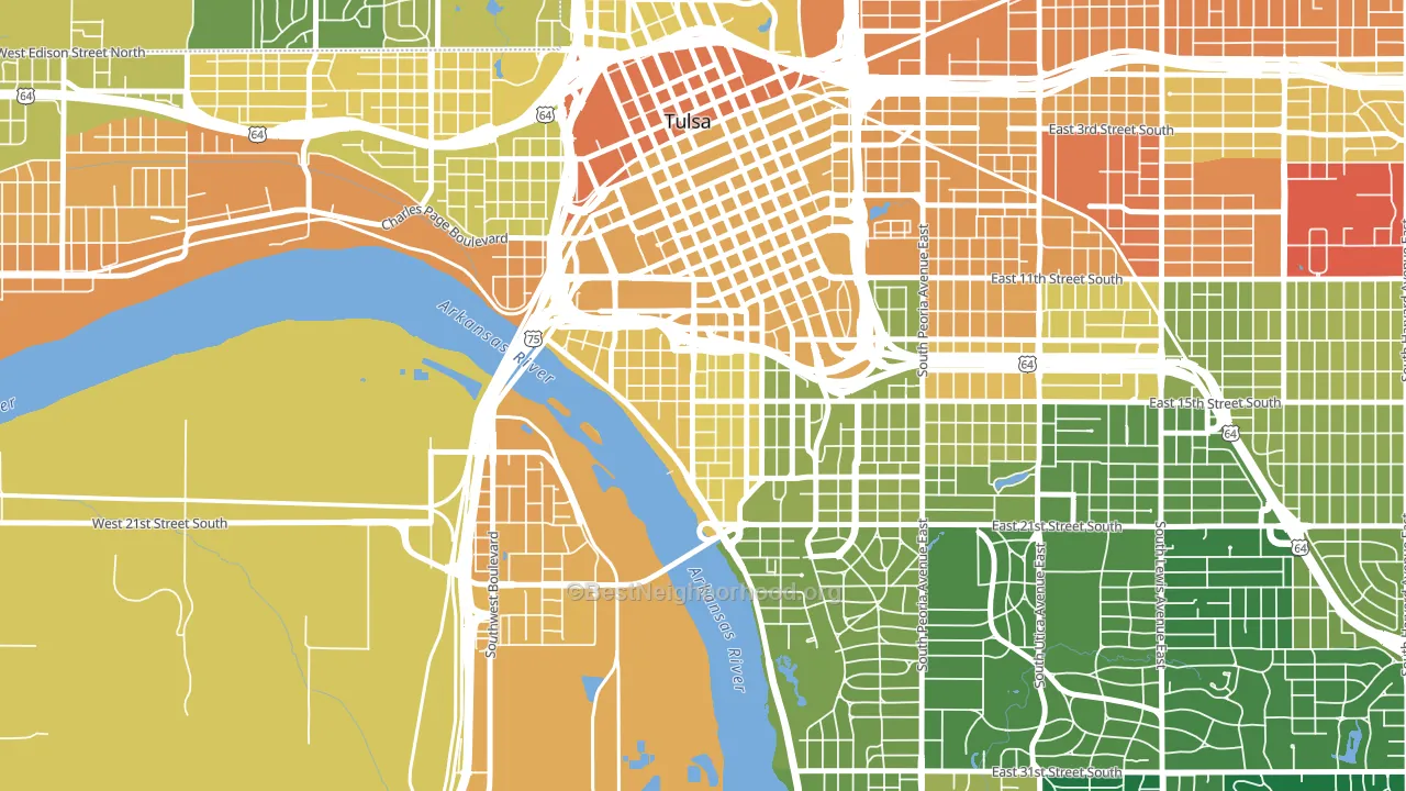 74119, OK block-group voter-turnout map