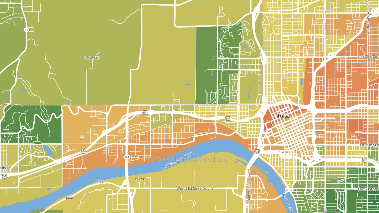 74127, OK block-group voter-turnout map