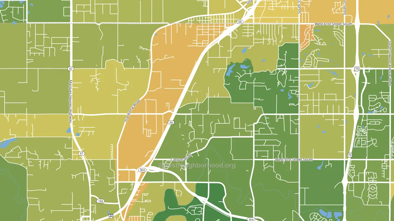 74131, OK block-group voter-turnout map