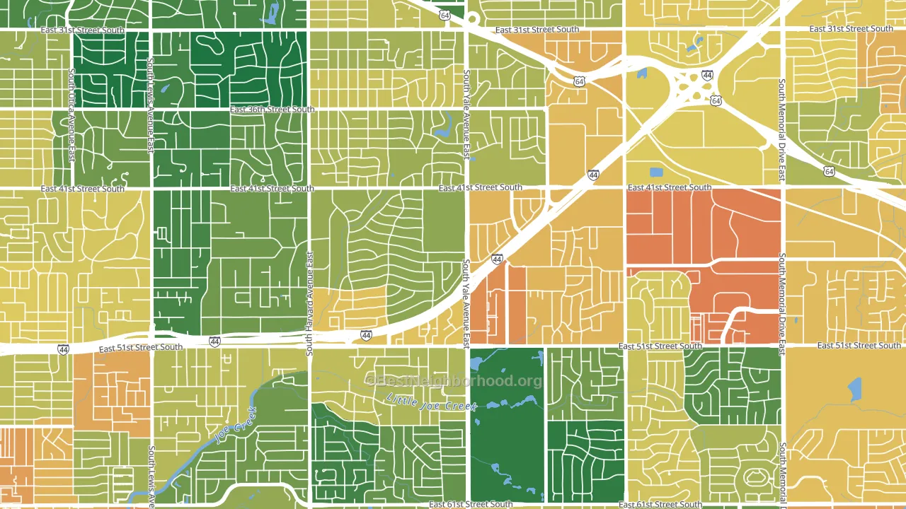 74135, OK block-group voter-turnout map