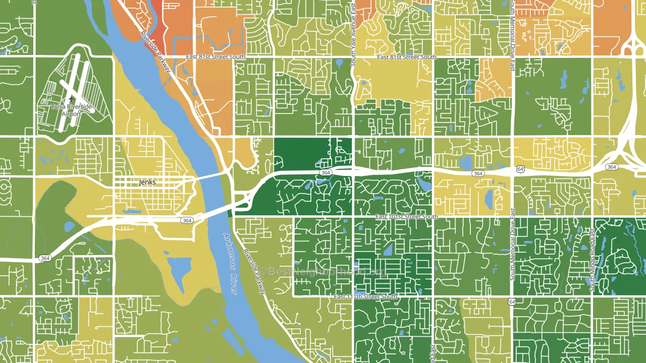 74137, OK block-group voter-turnout map
