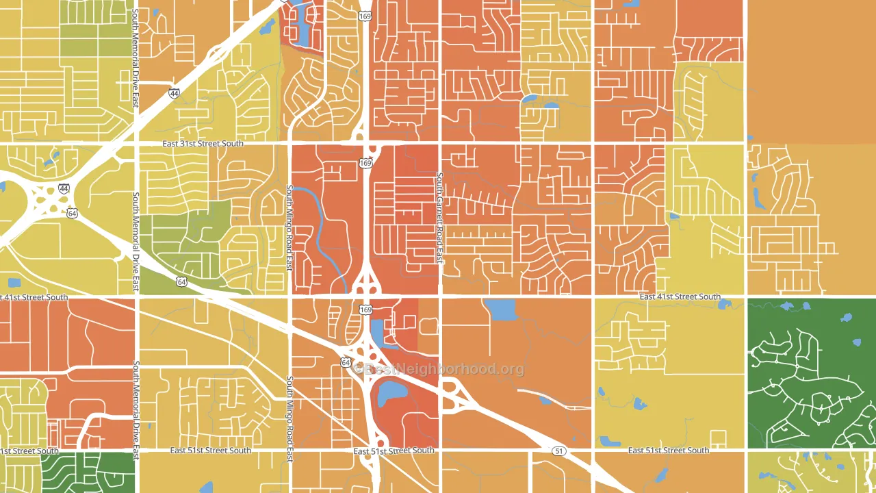 74146, OK block-group voter-turnout map