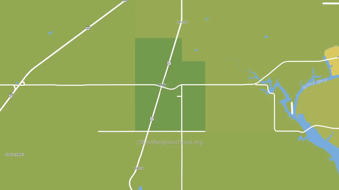 74330, OK block-group voter-turnout map