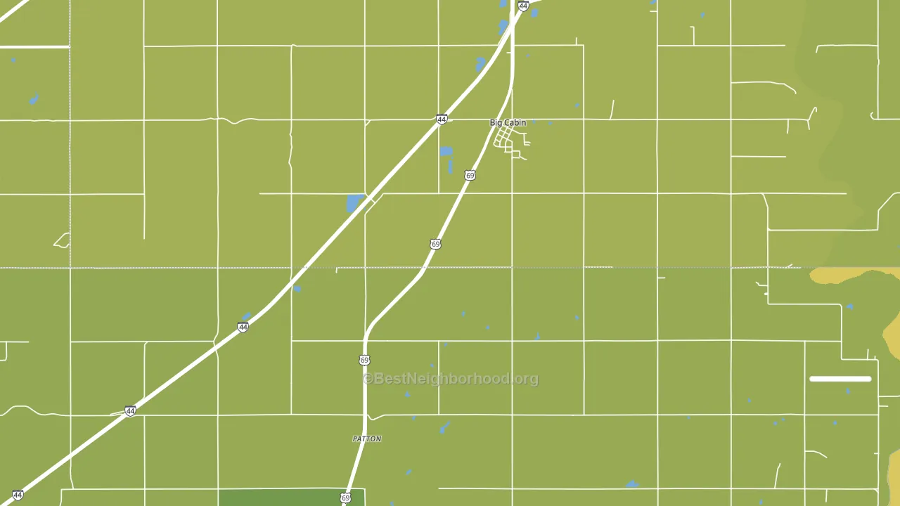 74332, OK block-group voter-turnout map