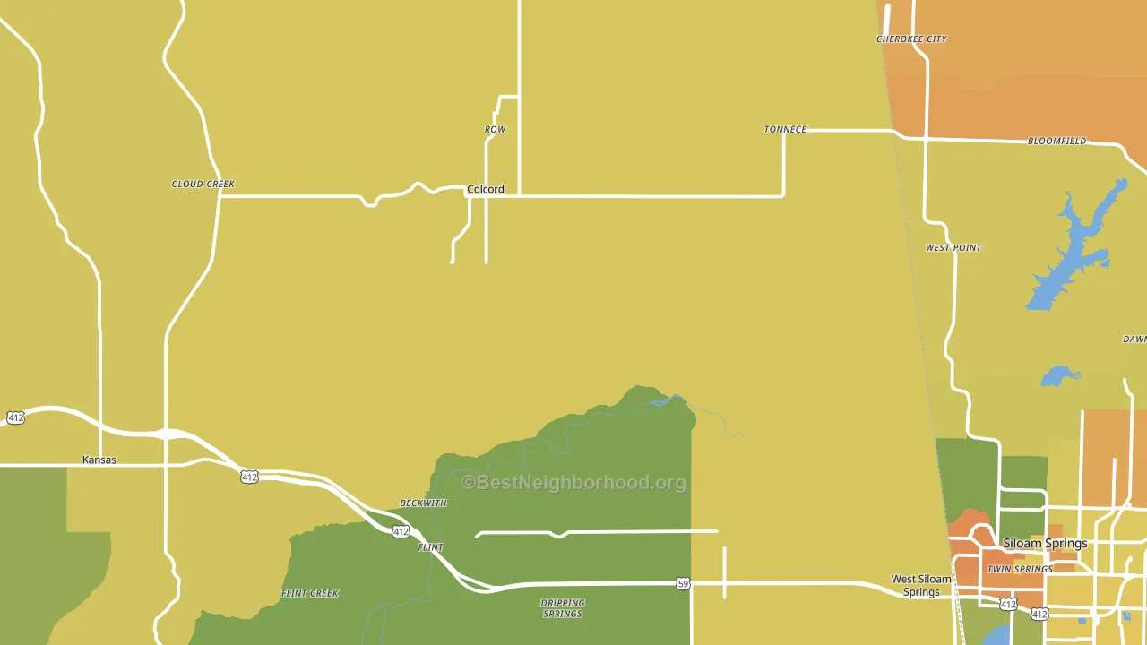 74338, OK block-group voter-turnout map