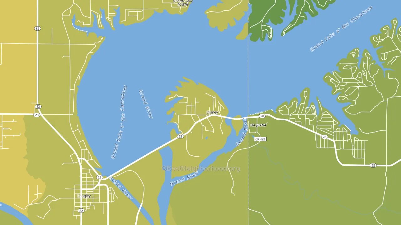 74340, OK block-group voter-turnout map
