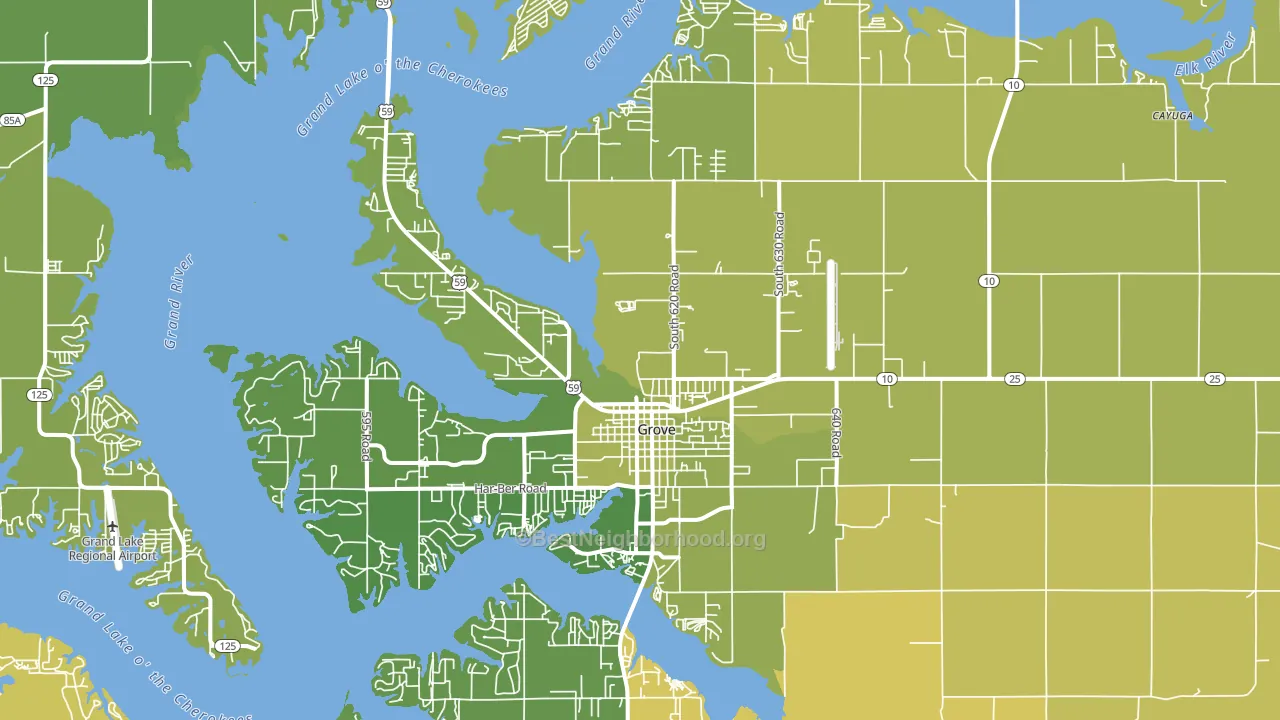 74344, OK block-group voter-turnout map