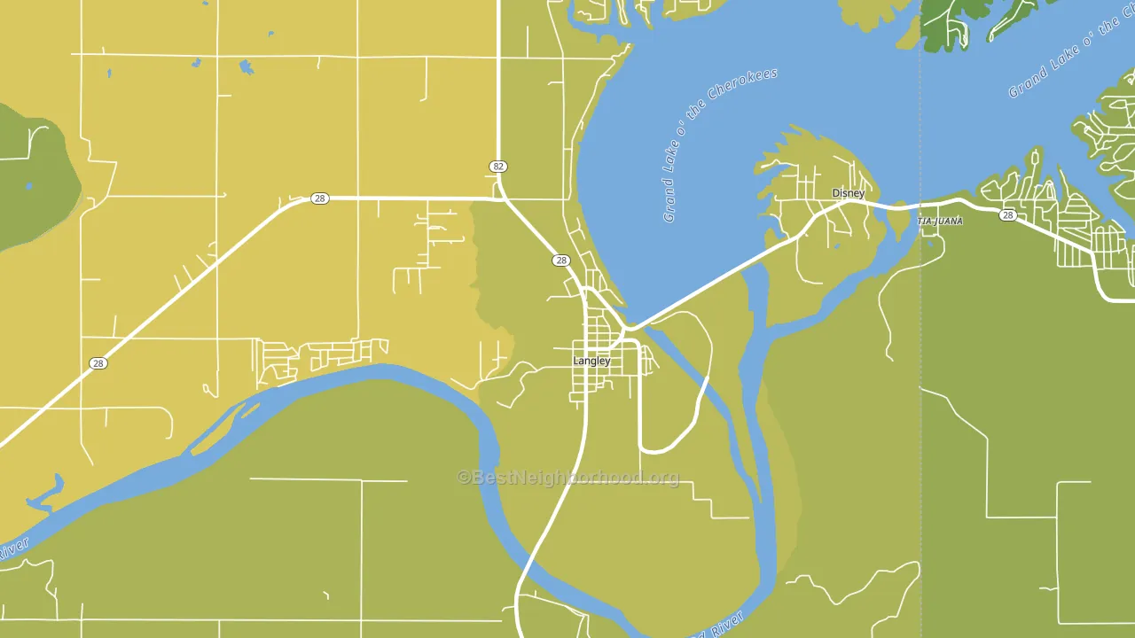 74350, OK block-group voter-turnout map