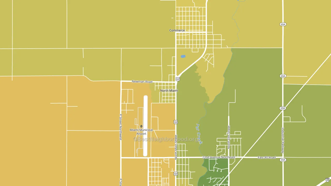 74358, OK block-group voter-turnout map