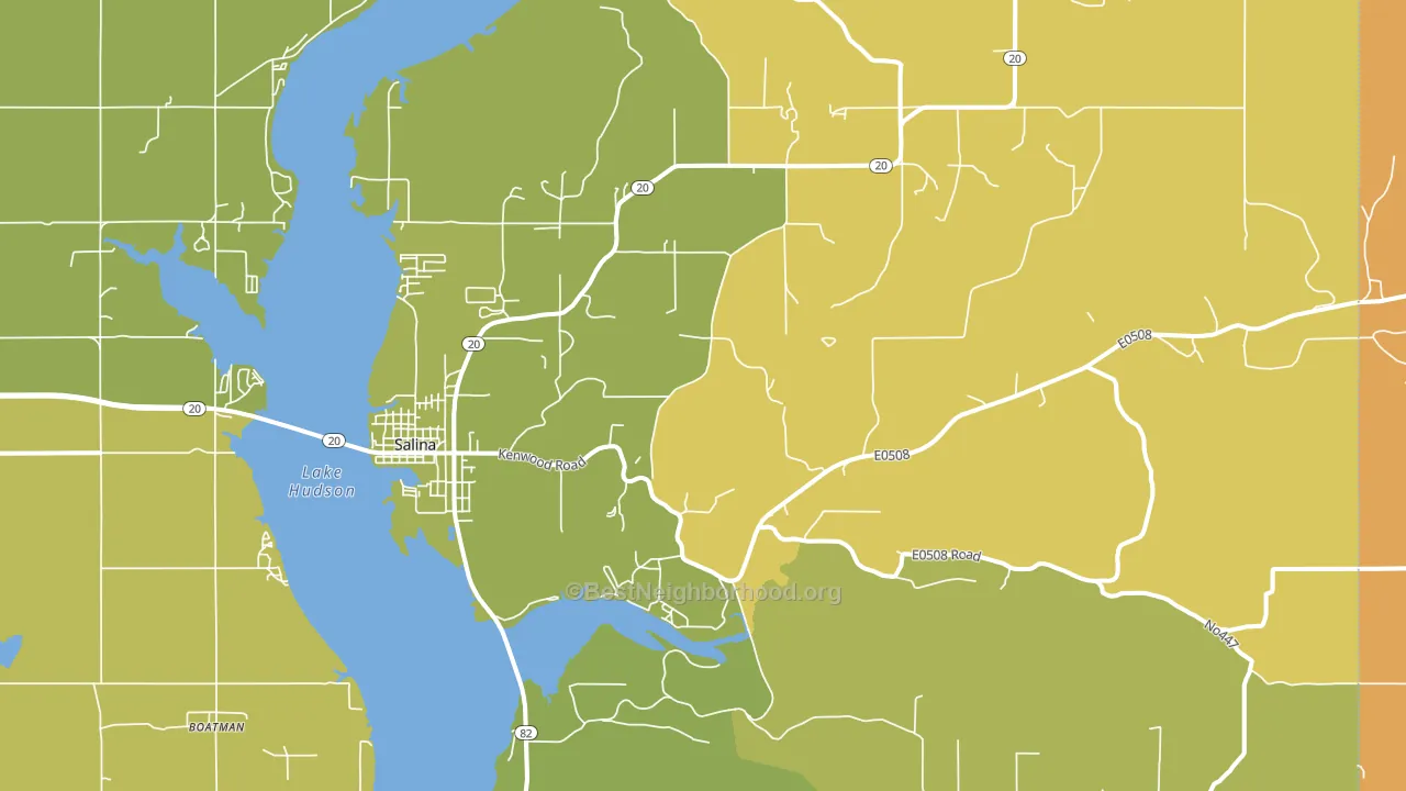 74365, OK block-group voter-turnout map