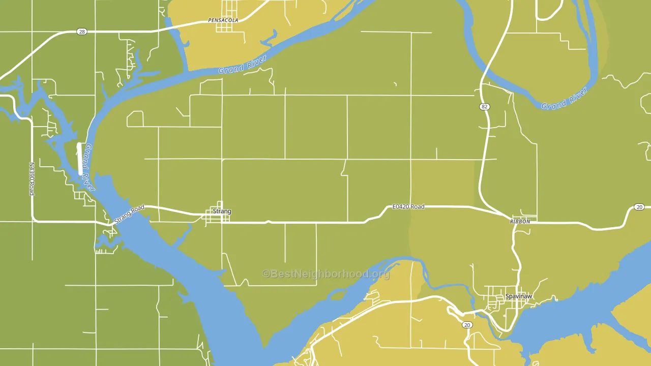 74367, OK block-group voter-turnout map