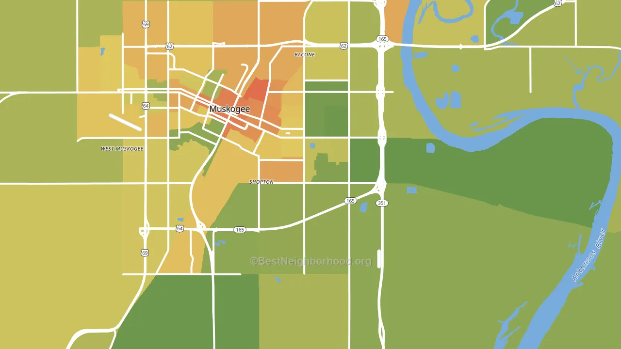 74403, OK block-group voter-turnout map