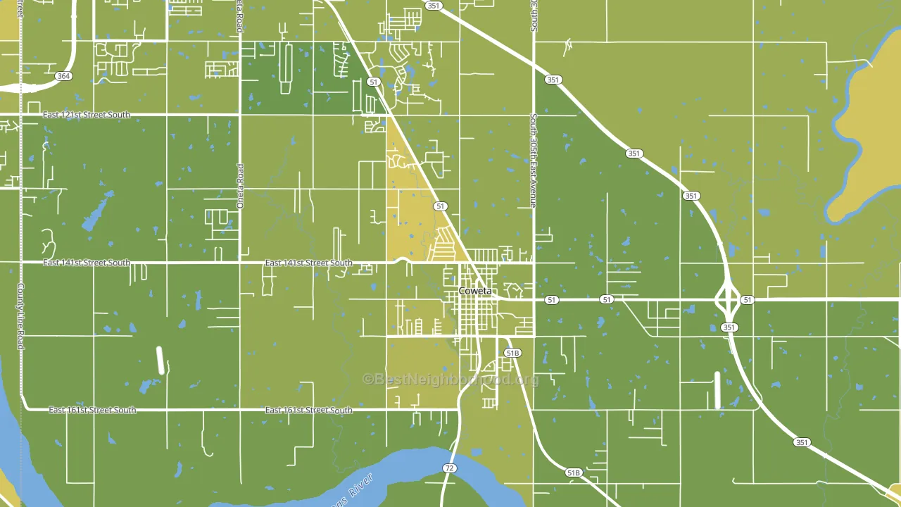 74429, OK block-group voter-turnout map
