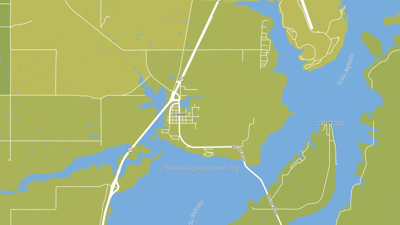 74430, OK block-group voter-turnout map